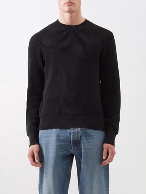Rag & Bone - Dexter Waffle-knit Cotton Sweater - Mens - Black