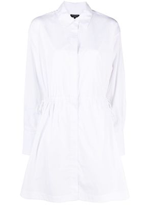 rag & bone drawstring-waist cotton shirtdress - White