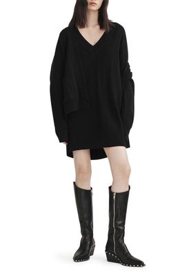 rag & bone Durham Cashmere Sweater Dress in Black