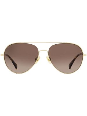 RAG & BONE EYEWEAR tinted pilot-frame sunglasses - Gold
