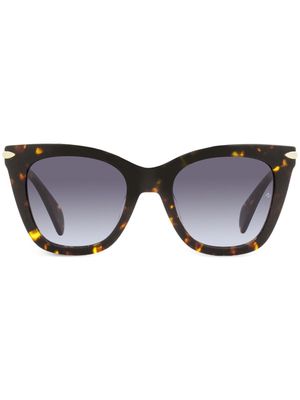 RAG & BONE EYEWEAR tortoiseshell-effect oversize-frame sunglasses - Brown