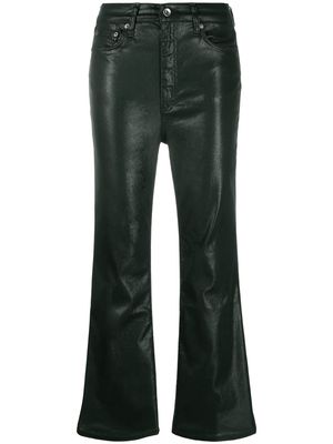 Rag & Bone faux leather flared trousers - Green
