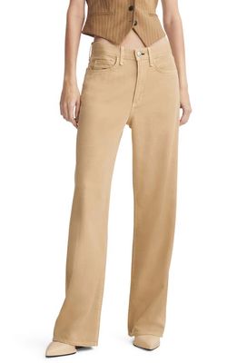 rag & bone Featherweight Logan Wide Leg Jeans in Beige