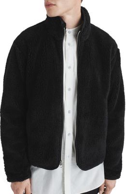 rag & bone Felix Faux Shearling Jacket in Black Black