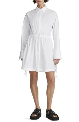 rag & bone Fiona Long Sleeve Cotton Poplin Shirtdress in White
