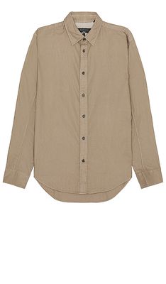Rag & Bone Fit 2 Engineered Oxford Shirt in Taupe