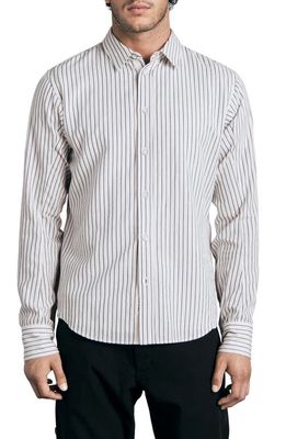 rag & bone Fit 2 Stripe Button-Up Shirt in Whtstripe