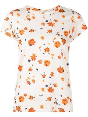 Rag & Bone floral-print organic cotton T-shirt - White
