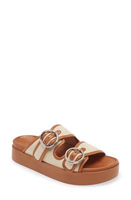 rag & bone Geo Buckle Platform Slide Sandal in Natural at Nordstrom, Size 9Us