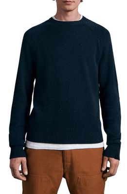 rag & bone Harlow Donegal Wool & Cashmere Sweater in Navy Multi