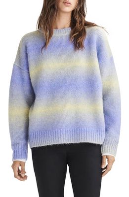 rag & bone Holly Ombré Stripe Alpaca Blend Sweater in Purple Multi