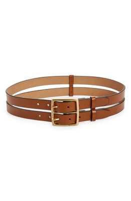 rag & bone Hookup Leather Belt in Tan