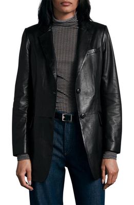 rag & bone ICONS Charles Leather Blazer in Black