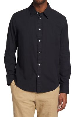 rag & bone ICONS Pursuit 365 Slim Fit Button-Up Shirt in Jet Black