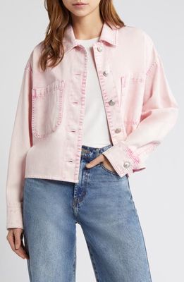 rag & bone Jaiden Denim Shirt Jacket in Pinkacid