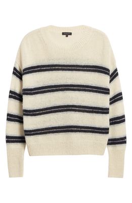 rag & bone Kelly Stripe Alpaca & Wool Blend Crewneck Sweater in Ivory Multi