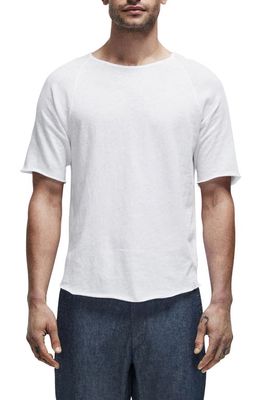 rag & bone Kerwin Air Cotton & Linen Jersey T-Shirt in White
