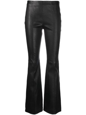 rag & bone leather wide-leg trousers - Black