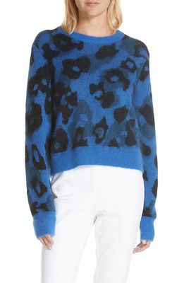 rag & bone Leopard Spot Sweater in Bright Blue