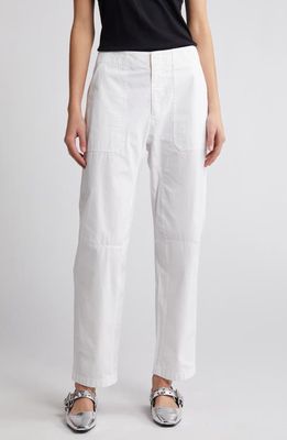 rag & bone Leyton Cotton Workwear Pants in White