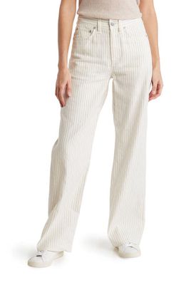 rag & bone Logan Stripe Wide Leg Linen & Cotton Blend Jeans in Blustripe