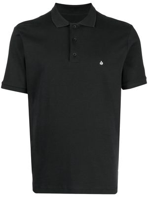 rag & bone logo-embroidered cotton polo shirt - Black