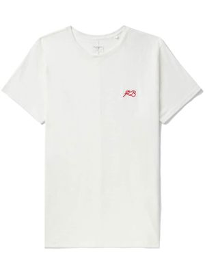 rag & bone logo-embroidered cotton T-shirt - White