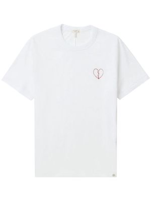 rag & bone logo-embroidered short-sleeved T-shirt - White