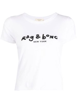 rag & bone logo-print short-sleeved top - Black