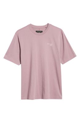 rag & bone Logo T-Shirt in Berry Pink
