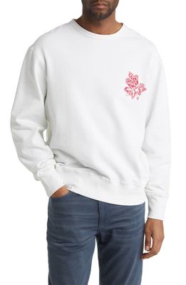 rag & bone Lunar New Year Embroidered Sweatshirt in White