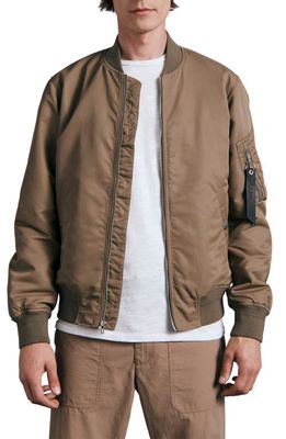 rag & bone Manston Recycled Nylon Bomber Jacket in Armygrn at Nordstrom, Size Medium