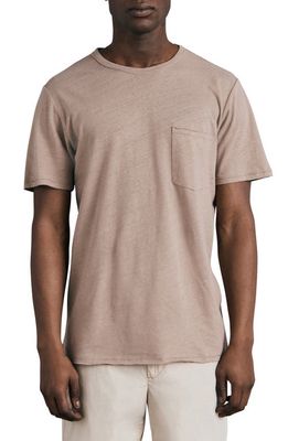 rag & bone Miles Linen & Cotton Pocket T-Shirt in Greige