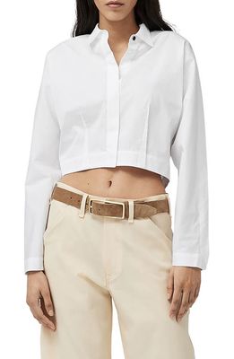 rag & bone Morgan Cotton Crop Button-Up Shirt in White