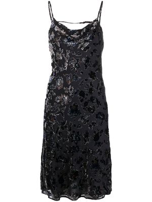 rag & bone Nicola floral pattern midi dress - Black