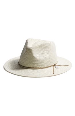 rag & bone Packable Straw Fedora in Ivory Dune