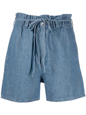 Rag & Bone paperbag-waist denim shorts - Blue