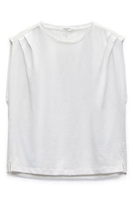 rag & bone Pleated Muscle Top in White