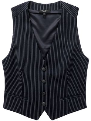 rag & bone Priya striped tailored vest - Blue