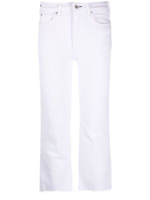 Rag & Bone raw-cut cropped jeans - White