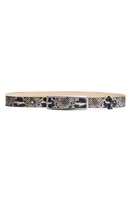 rag & bone Rebound Snakeskin Embossed Leather Belt in White Snake