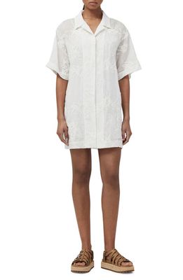 rag & bone Reed Floral Embroidered Shirtdress in White