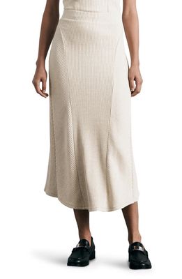 rag & bone Ribbed A-Line Skirt in Ivory