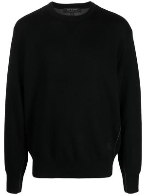 rag & bone ribbed-knit crew-neck sweater - Black