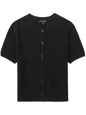 rag & bone short-sleeve knit cardigan - Black