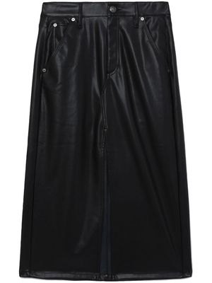 rag & bone Sid faux-leather midi skirt - Black