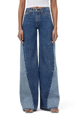rag & bone Sofie Two-Tone High Waist Wide Leg Jeans in Double Ind