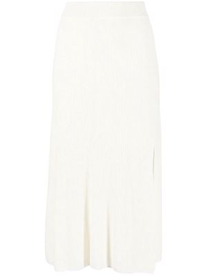 Rag & Bone Soleil ribbed-knit midi skirt - White