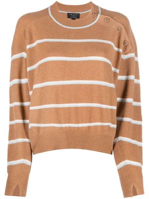 Rag & Bone striped cashmere jumper - Brown