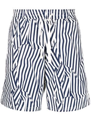 rag & bone striped cotton bermuda shorts - Blue